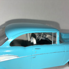 1957 Chevy BelAir Turquoise Blue White 1:25 Kit Built Model Car