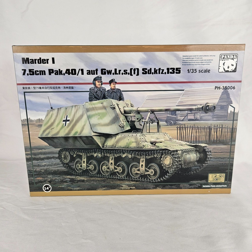 Panda Marder I 7.5cm Pak.40/1 auf Tank 1/35 Scale Plastic Model Kit