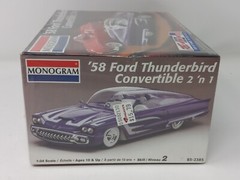 Monogram 1958 ’58 Ford Thunderbird Convertible Car 2 ‘n 1 Model Kit 1:24 SEALED