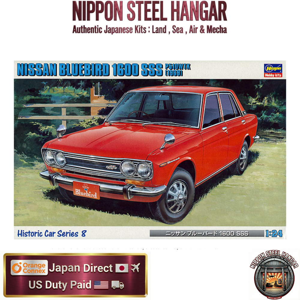Hasegawa Nissan Bluebird Datsun 510 1600 SSS 1/24 Model Kit HC8