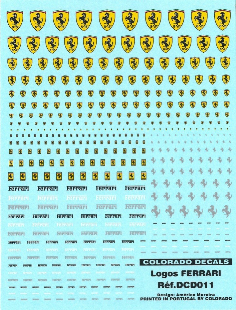 Colorado Decal each size 1/18, 1/32, 1/24, 1/43 ferrari emblem decal JP 11738