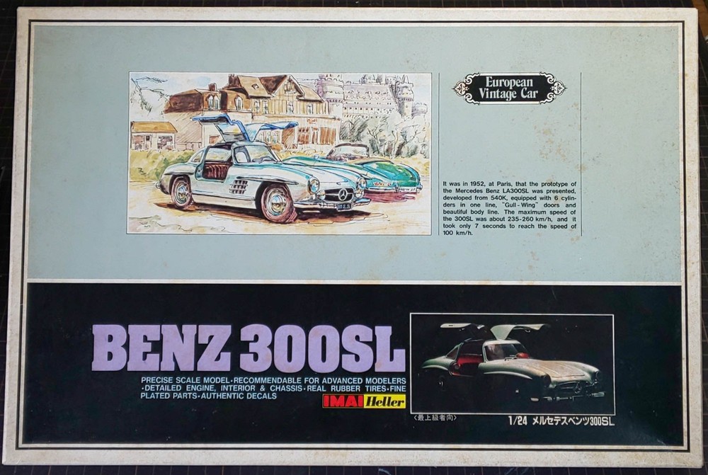 Mercedes-Benz 300SL Gullwing 1/24 IMAI Vintage Model Kit w/ Tamiya Wheels