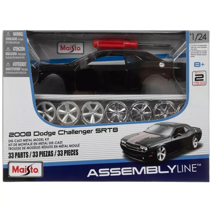 Maisto Assembly Line 2008 Dodge Challenger SRT8 Scale Die-Cast Model Car Kit