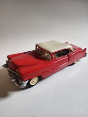 Rare Red 1955 Cadillac 2 Door Sedan Dealer Promo Model Car 1/25 Scale