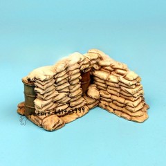 1/35 Diorama WWII Military Sandbag Wall Trench Bunker Scene Prop Model Accessory