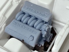 Resin Corvette LS3 engine for scale model cars, 1/24 1/25