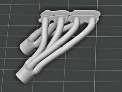 1/25 3D Resin Gasser/ Drag Race Style Exhaust Headers Universal Scale Model Kit