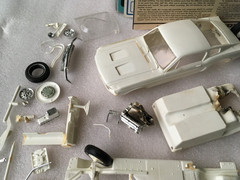 Vtg AMT 68 Ford Mustang GT 1/25 Model Car Kit Customizing 6168-200 Partial Built