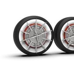 1:64 Kings Crown Chrome Hub Cap Wheels And Tires 10 mm tall