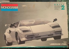 Monogram – 1991 Lamborghini LP500S – Used Kit #2769-0201 – 1/24 Scale – Skill 2