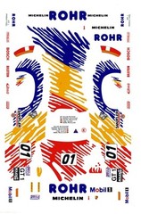 #01 Porsche 911 GT1 1998 ROHR 1/64th Scale Waterslide Decals