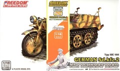 WW.II German Sdkfz.2 Kettenkraftrad & Goliath Demolition Vehicle & Driver Figure
