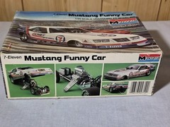 Vintage 1/24 MONOGRAM 7-ELEVEN MUSTANG FUNNY CAR #2710 FACTORY SEALED INSIDE ’85