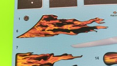 57 1957 Chevy Bel Air 1/25 Waterslide Decal Sheet Panel Trim Gold Emblems Flames