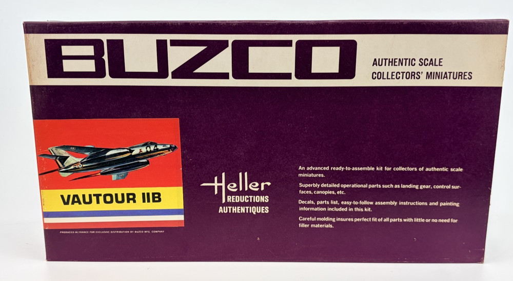 Vintage 1967 Buzco Vautour IIB Heller Authentic Model Kit 1:50 Scale