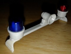 FAB Resinworks 24101 Police/Emergency Dual Light Bar with Siren 5 Color Choices