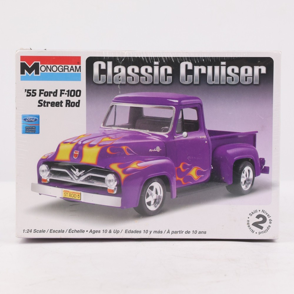 NEW Monogram 1:24 ’55 Ford F-100 Street Rod “Classic Cruiser” Model Kit
