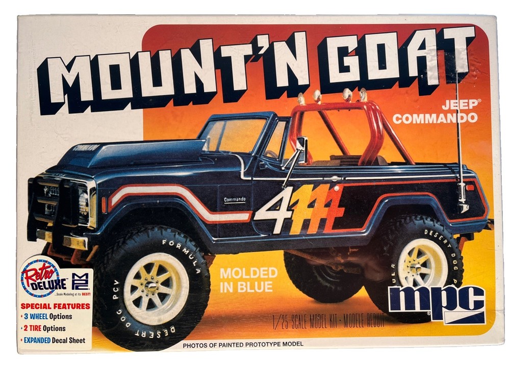 MPC 887 Mount N Goat Jeep Commando Model Kit, Mountain 1/25,Sealed (B216)