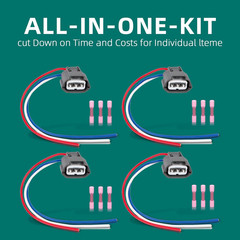 Pack of 4 Ignition Coil Connector Repair Harness Plug Wiring Pigtail Fits for Ni