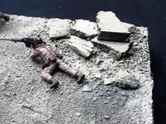 1/35 Scale Military Diorama Base Terrain Display Model Soldiers Figures Diecast