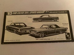 Vintage Annual AMT 1963 Ford Galaxie Ht Model Kit Instructions Sheet