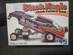 2x MPC 1-0772 BLACK MAGIC VEGA FUNNY CAR 1/25 SCALE Model Kit RARE ***READ***