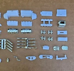AMT 1/25 DOUBLE DRAGSTER, FIAT TOPOLINO ENGINE AND RELATED PARTS