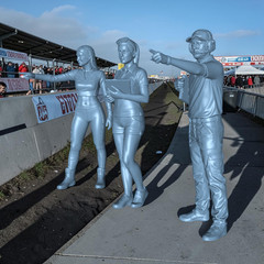 Race Day Figures Set of 3 Resin 3d printed Unpainted Racing Team Model Car