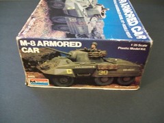 Vintage Monogram M-8 Armored Car 1/35 Scale Model Kit 99% Complete / Unassembled