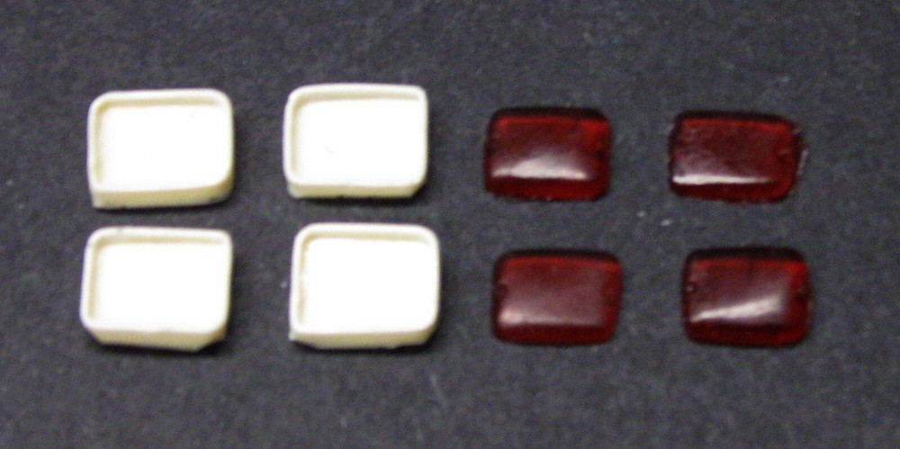 1:25 scale model resin red side marker light fire truck police ambulance