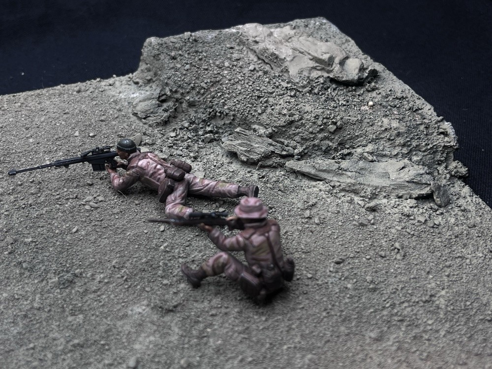 1/35 Scale Military Diorama Base Terrain Display Model Soldiers Figures Diecast
