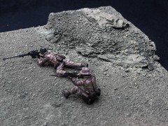 1/35 Scale Military Diorama Base Terrain Display Model Soldiers Figures Diecast