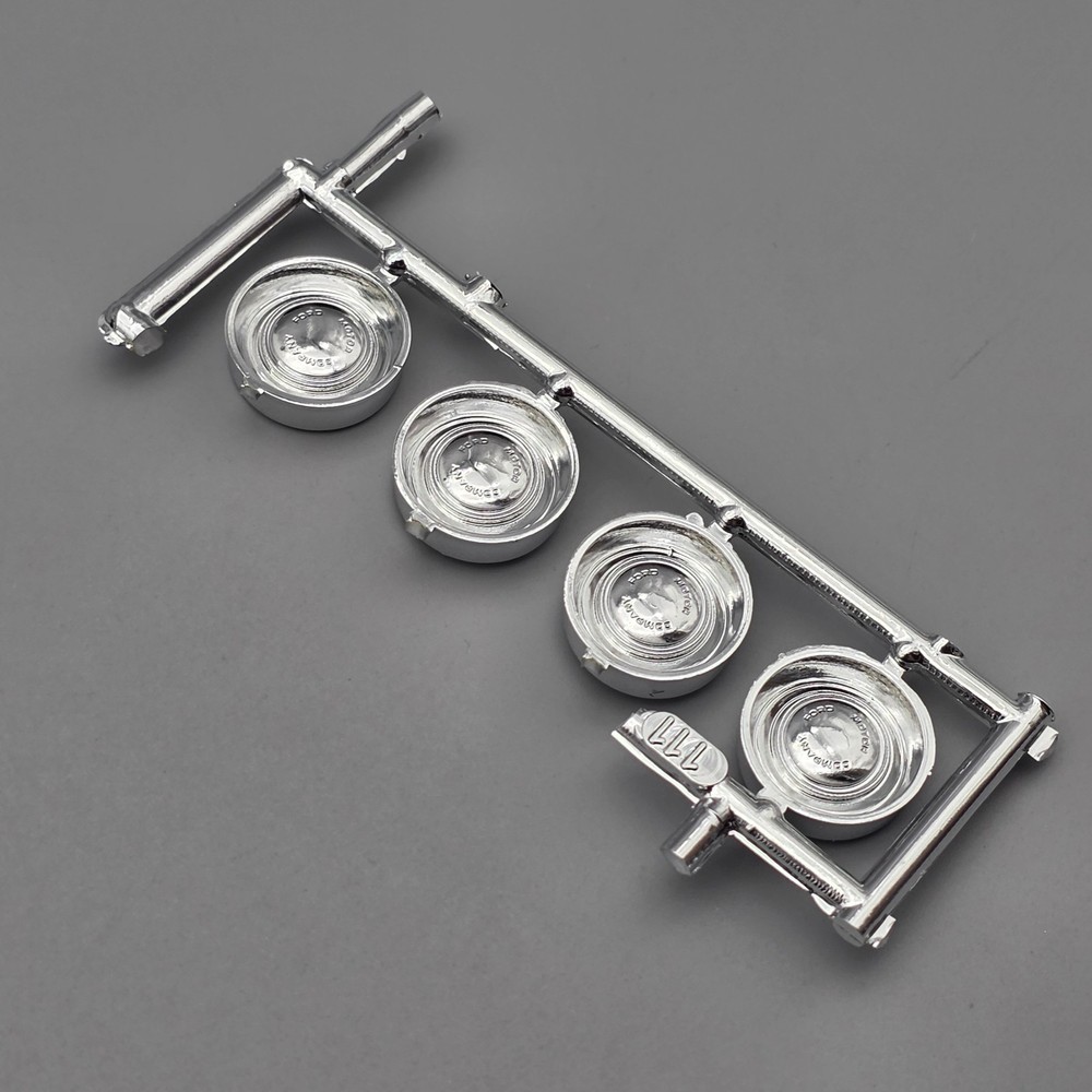 AMT 1/25 1971 71 Ford Mustang Mach 1 Parts Kitbash Chrome Moon Smooth Wheels