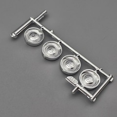 AMT 1/25 1971 71 Ford Mustang Mach 1 Parts Kitbash Chrome Moon Smooth Wheels