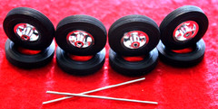 TIRES(4) BEAUTIFUL(5-STAR) WIDE W/WALL FIRE../STONE & 4 KRAGER STYLE MAG WHEELS
