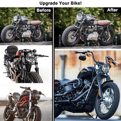 7inch LED Motorcycle Headlight Kit Hi Lo Beam White & Red DRL Universal