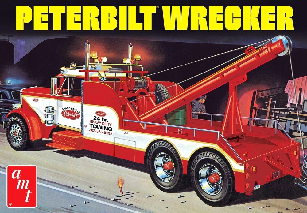 AMT Peterbilt 359 Wrecker Tow Truck 1:25 Model Kit AMT1133 NEW Factory Sealed