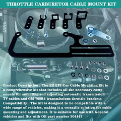 Car Cable Mounting Kit Black Steel Adjustable Throttle TV Cable GM 700R4
