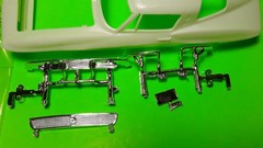 AMT 63 1963 Corvette Sting Ray 1/25 Hood Body Glass Taillights Chrome Bumpers
