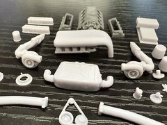 1/16 Twin Turbo Ford Windsor Engine 12k 3D Printed