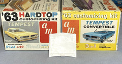 AMT 1963 PONTIAC TEMPEST VINTAGE KIT#5623/05-613-149 MPC 1/25 USED CAR HOOD ONLY