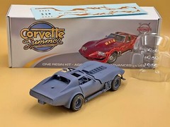 1:8 Large Scale Corvette Summer Complete Resin Model Kit with Engine – 23×8.6in
