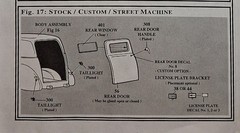 40 FORD SEDAN DELIVERY – BODY AND REAR DOOR – AMT T769 – MODEL CAR KIT PARTS LOT