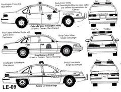 Aurora – Colorado -Utah Police 1/25th – 1/24th Scale Waterslide Decals