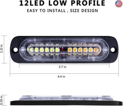 Led Warning Lights, 4pcs Emergency Warning Caution Hazard Construction Ultra