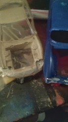 Plastic car model bodies junkyard