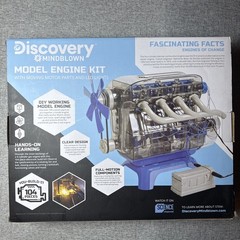 Discovery Mindblown Model Engine Building Kit 4 Cylinder Combustion Open Box NEW