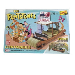 LINDBERG SNAP IT 1:25 SCALE ” THE FLINTSTONES FLINTMOBILE ” PLASTIC KIT HL604/12