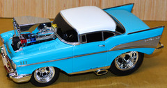Chevy Drag Race Car Dragster Custom Built Metal Model Vintage 55 RARE 57 1955