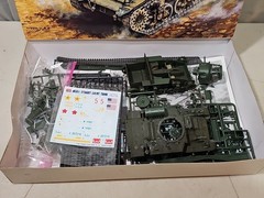 Academy Hobby Model Kits 1/35 Scale U S M3A1 Stuart Light Tank 1398 NEARLY BUILT